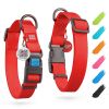 Waterproof Dog Collar 9 - 14 in Neck Plastic Buckle Adjustable Dog Collar for Large Small and Medium Dogs Breakaway Dog Collar Waterproof with QR Dog