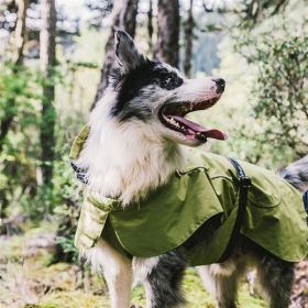 Dog Coats Small Waterproof,Warm Outfit Clothes Dog Jackets Small,Adjustable Drawstring Warm And Cozy Dog Sport Vest-(Green size XL)