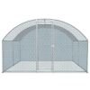13 x 10 ft Large Metal Chicken Coop, Walk-in Poultry Cage Chicken Hen Run House with Waterproof Cover