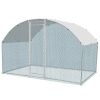 6.5 x 10 ft Large Metal Chicken Coop, Walk-in Poultry Cage Chicken Hen Run House with Waterproof Cover