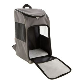 TrustyPup Medium Cat & Dog Travel Pet Backpack, Gray, 16 lb Limit