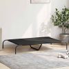 Elevated Dog Bed Black Oxford fabric and powder-coated steel