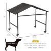 PawHut Outdoor Dog Shelter, Portable Wicker Animal Shelter with Wheels for Small and Medium Sized Dogs, Dark Brown