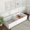 PawHut Whelping Box for Puppies and Dogs w/ Waterproof Pee Pad & Adjustable Door for Large, Medium, Small Dogs,96" x 47" x 19"