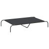 Elevated Dog Bed Black Oxford fabric and powder-coated steel