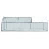 20 x 10 ft Large Metal Chicken Coop, Walk-in Poultry Cage Chicken Hen Run House with Waterproof Cover