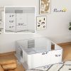 PawHut Dog Whelping Box with Washable Pee Pad, Adjustable Height Door, for Large Breed Dogs, 49" x 47" x 19"