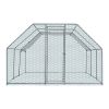 20 x 10 ft Large Metal Chicken Coop, Walk-in Poultry Cage Chicken Hen Run House with Waterproof Cover