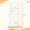 PawHut 67" Extra Tall Pet Gate, 30"-41" Dog Gate with Cat Door, 1.4" Narrow Gap, 2.8" and 5.5" Extension, for Doorway, Hallway