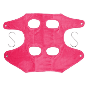 Portable Pet Dog Cat Grooming Hanging Hammock Harness Breathable Groom Helper US (Color: Pink, size: large)