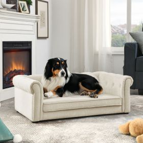 Elegant Rectangle Pet Bed for Medium and Large Dogs, Durable Elevated Dog Sofa Bed, Comfortable Dog Couch, Modern and Stylish Dog Sofa for Large Dogs (Color: as Pic)
